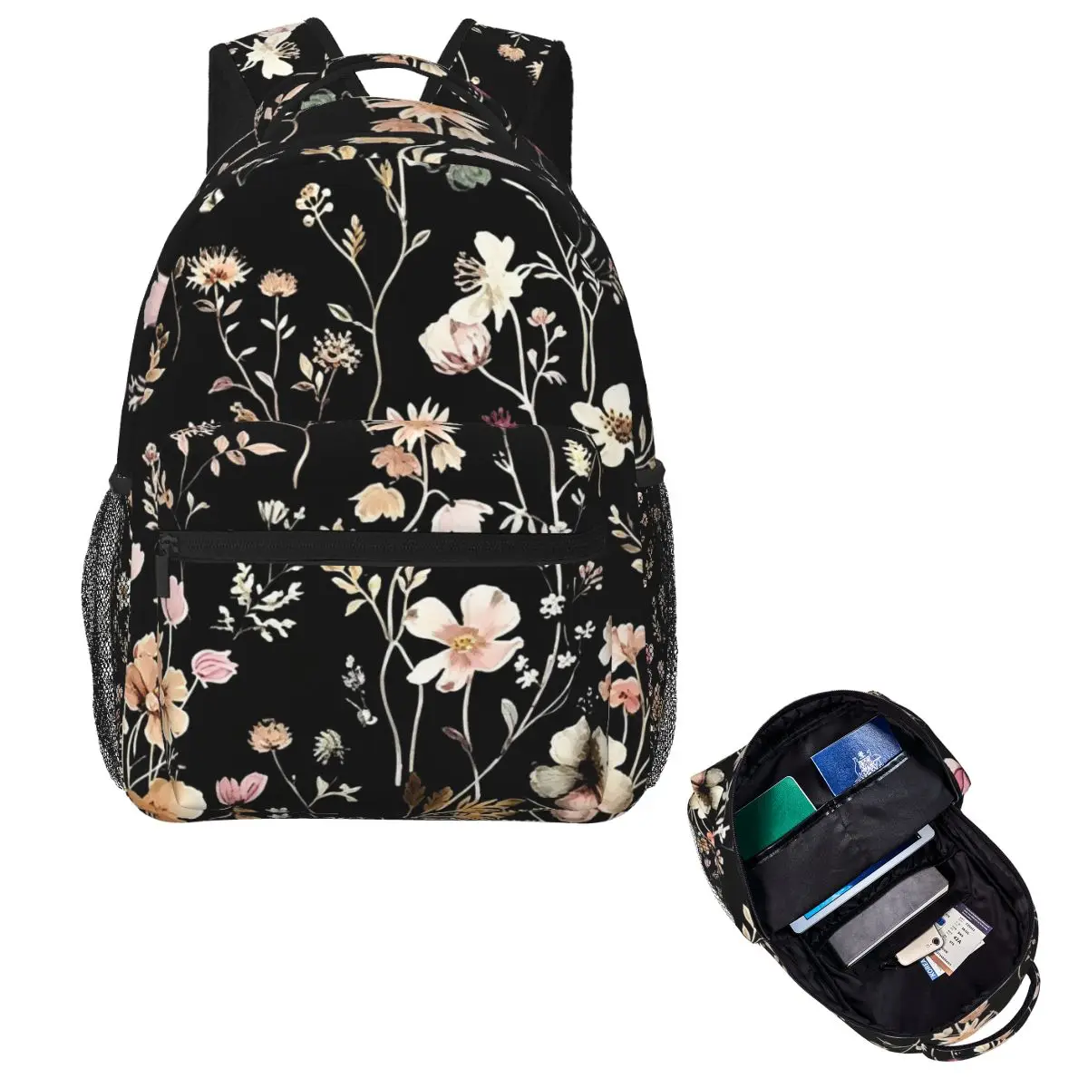 Lowers And Plants Vintage Student Backpack School Bag Hiking Travel Daypack for Boys Girls Fashion Bookbag Shoulder Bags