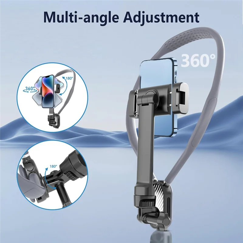 FULL-Neck Mount Phone Clip POV Phone Neck Holder Selfie Stand For Iphone 15 14 13 12 11 10 HUAWEI XIAOMI Phone Accessories