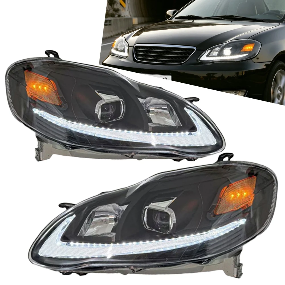 Car LIghts For Toyota Corolla Headlight 2003-2008 LED Head Lamps Daytime Running Lights DRL Turn Signal Auto AccesoriesPlug and Play