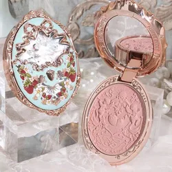 Flower Knows  Embossed Blusher Strawberry Rococo Midsummer Series Blush Face Matte Shimmer Natural Nude Brightening Cheek Blush