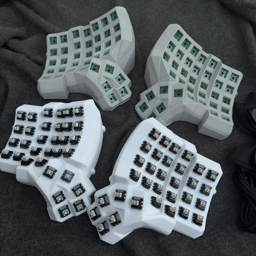 

Комплект разделенной клавиатуры Dactyl Manuform 6x7 на заказ с возможностью горячей замены, проводная одномодовая разделенная клавиатура, флакон типа C Teclado Gamer с подставкой для Plam