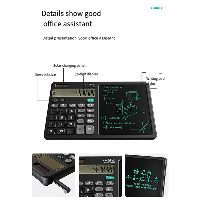 ZH70 Handwriting Tablet Desktop Calculator Financial Accounting Calculator Office Writing Draft Memo Handwriting Tablet Durable