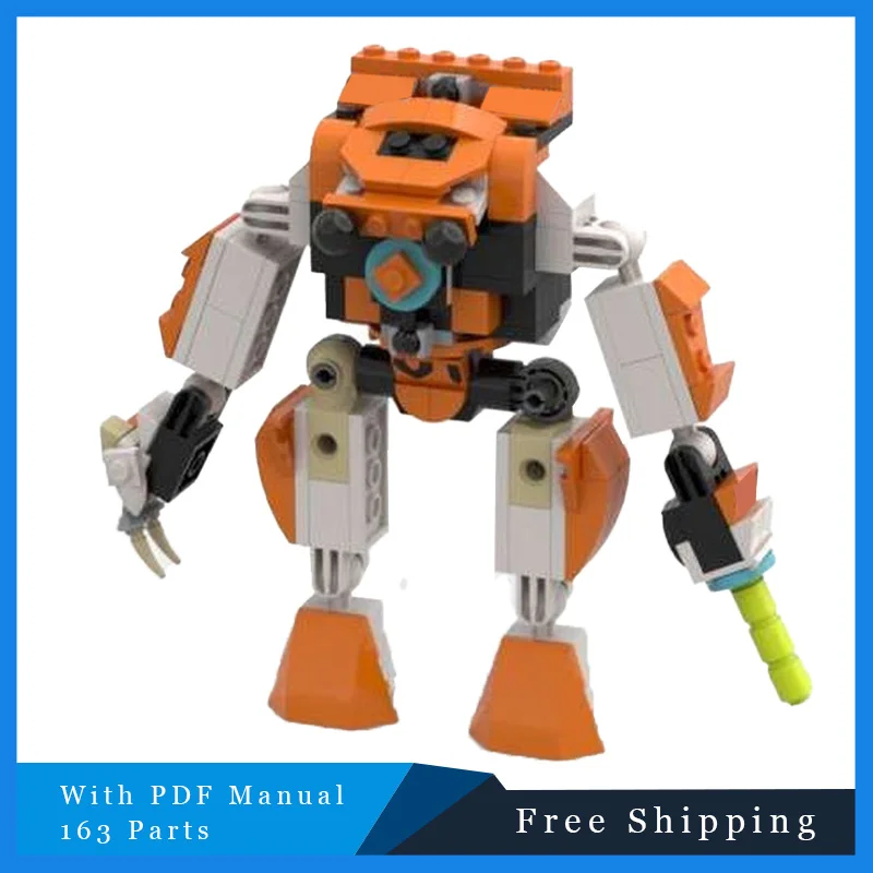 

123-детали, креативные оранжевые строительные блоки для меха, рождественские подарки, семейный сборочный комплект, вдохновляющий общая творчество и развлечение