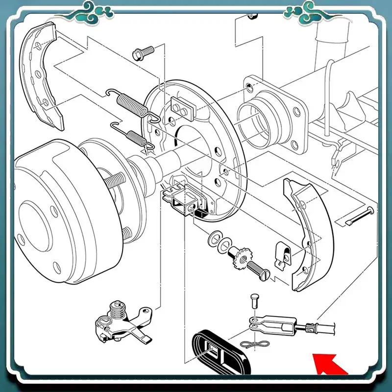 كابل فرامل 4X موثوق به لسيارة النادي السابقة 2008-Up، سائق L+R وجانب الركاب، 103528701 102557501 103528702 102557502