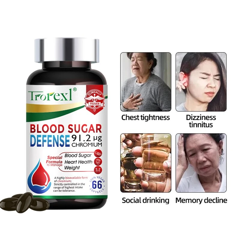 Blood Sugar Supplement Diabetes Capsule for Cardiovascular Heart Health, Glucose Metabolism, Supports Healthy Blood Sugar Levels