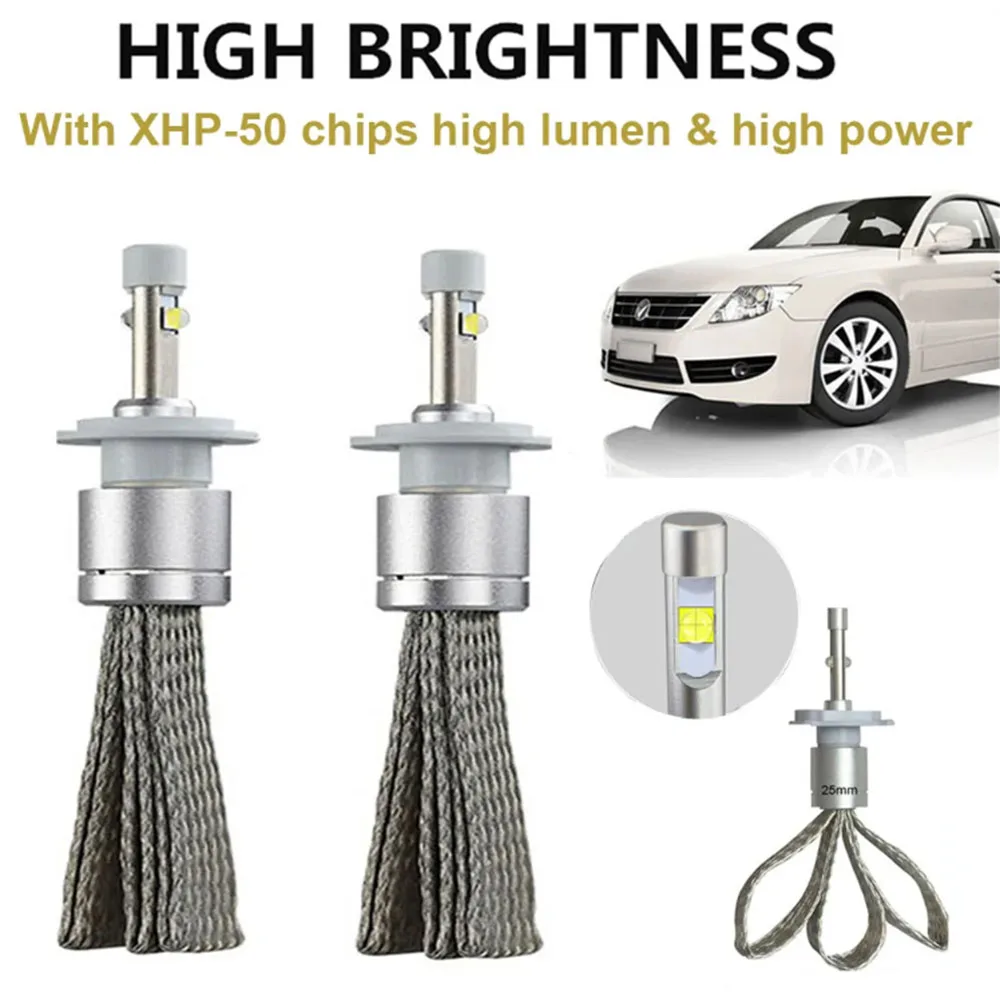 

H7 LED H4 H13 Car Light Bulbs H1 H11 HB3 HIR2 D2H Auto Headlight 20000LM 110W 6000K H3 HB4 880 881 9005 9006 Cree LED Fog Lamp