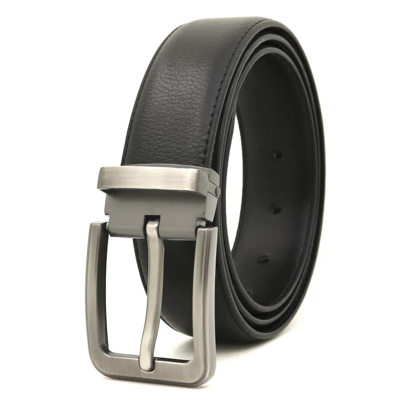 Leather Belt for Men's Blue Black Coffee New Fashion Metal  Pin Buckle Jeans Cowskin Casual Belts Business Waistband