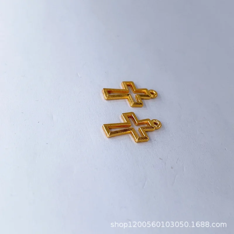 Factory Direct Sales 100Pieces DIY Combined with Ornament Pendant Two colors available Cross Pendant 17mm