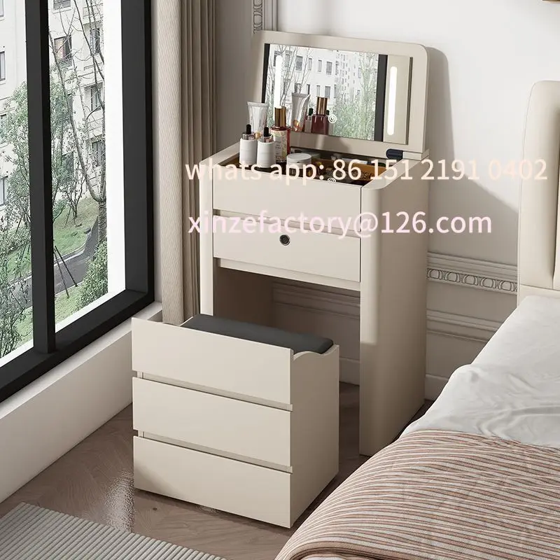 

Customizable clamshell dresser bedroom bedside table makeup table integrated drawer storage cabinet small makeup counter