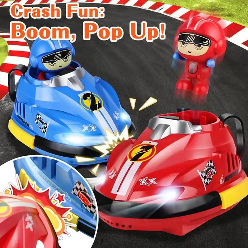 

Remote Control Bumper Car With LED Light And Music Red Blue RC Intelligent Battle Vehicles RC Speed Bumper Car For Child toys