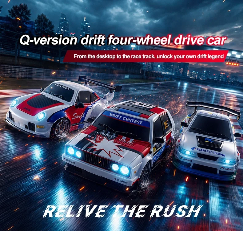 High Speed Separate Shock Absorber Air Tyres All Terrain RC Car RC Drift Racing Car Front and Rear Lights RC Car Gifts