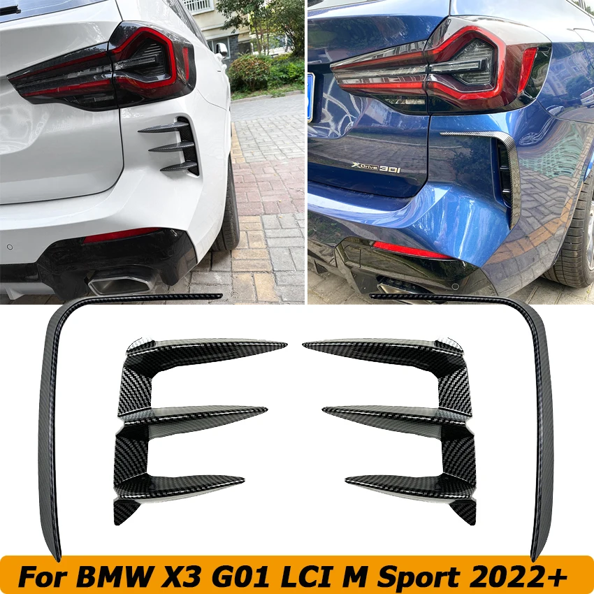 

Rear Bumper Splitter For BMW X3 G01 LCI M Sport 2022+ Air Vent Cover Spoiler Canard Diffuser Body Kit Sticker Car Accessories