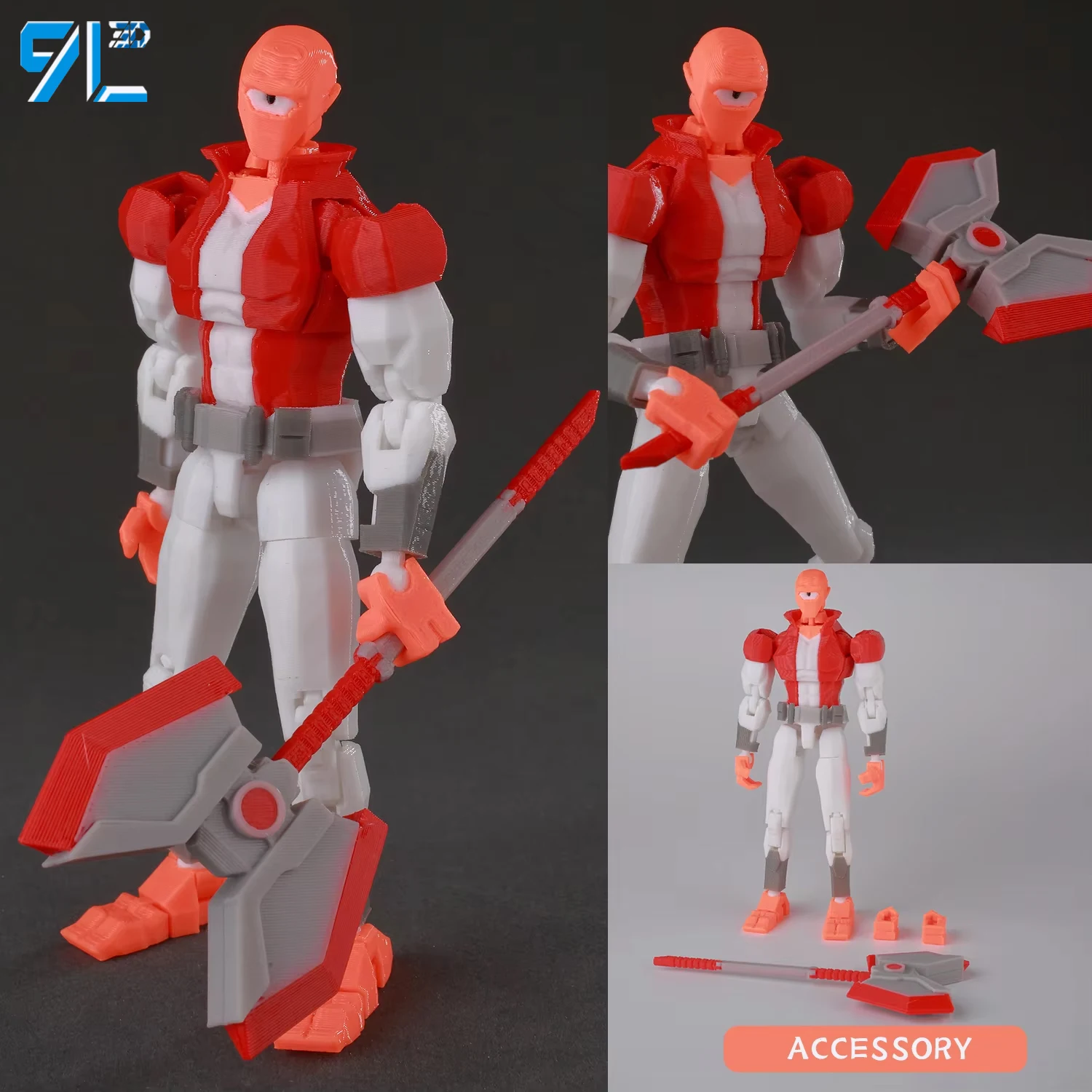9L3D Printed Multi-Jointed Action Figure Invincible DUMMY13