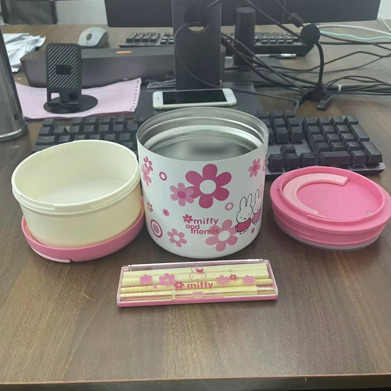 

Miffy Insulated Lunch Box Student Office Worker Carrying Cartoon Cute Large Capacity Insulated Lunch Box Household Items