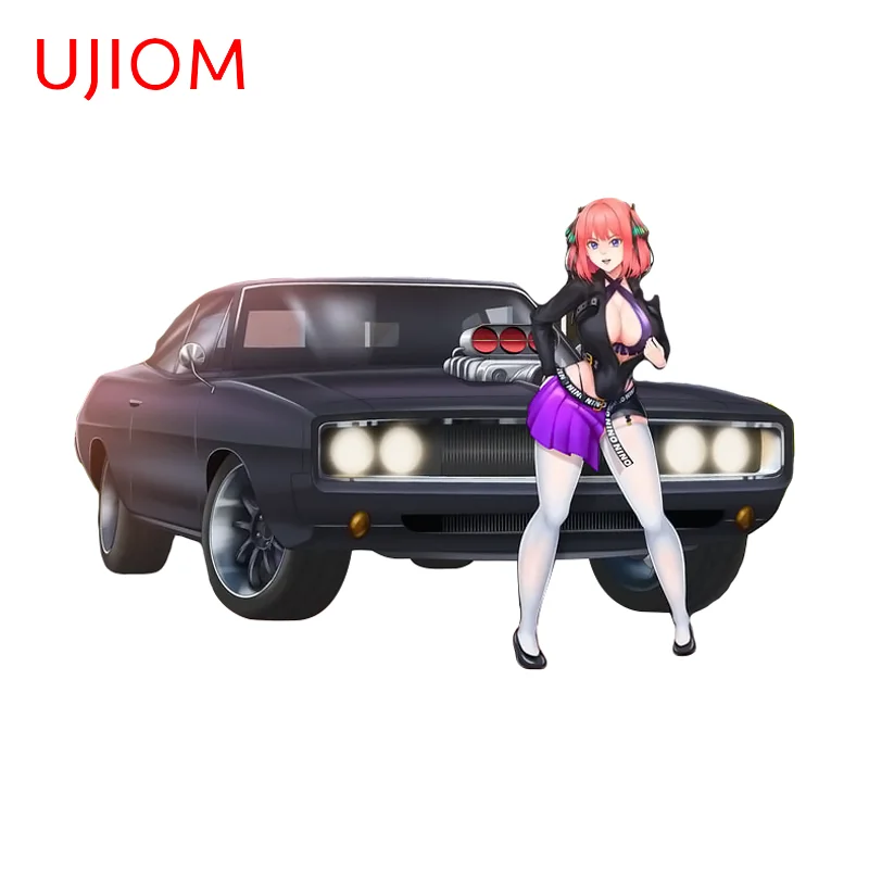UJIOM Nino Nakano Car Model Wall Sticker Sexy Girl Computer Case Waterproof PVC Decal Fashionable Laptop Decoration Accessories
