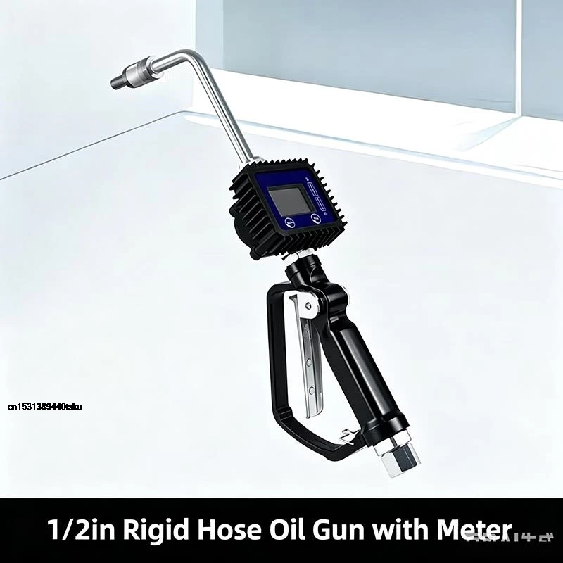 Digital LCD Oil Meter Nozzle Fuel Lubricant Dispensing Nozzle with Meter for Engine Oil Lubricant and Fluid Filling