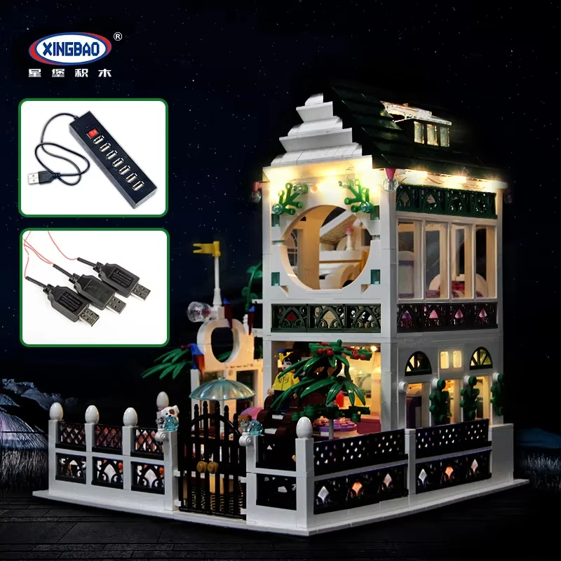 1500 ชิ้นโรแมนติกฮาร์ทเฮ้าส์วิลล่าชุดพร้อมไฟ DIY แฮนด์เมดประกอบของเล่นเดสก์ท็อปสร้างสรรค์ตกแต่งของขวัญสำหรับหญิง