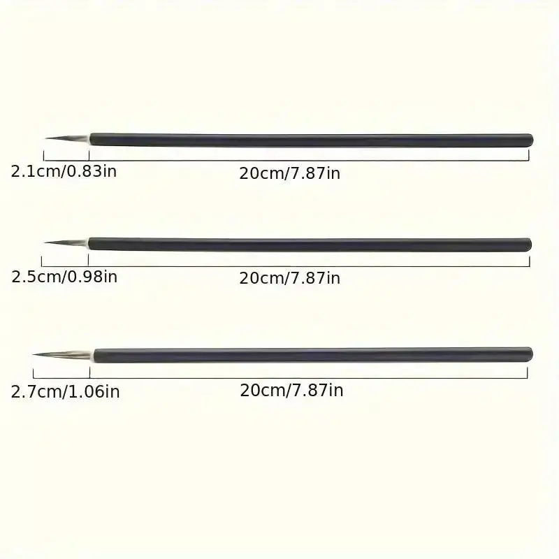 Chinese Mouse Whiskers Calligraphy Brush Fine Tip Retro Handmade for Watercolor Ink Painting Writing Hobby Daily Use