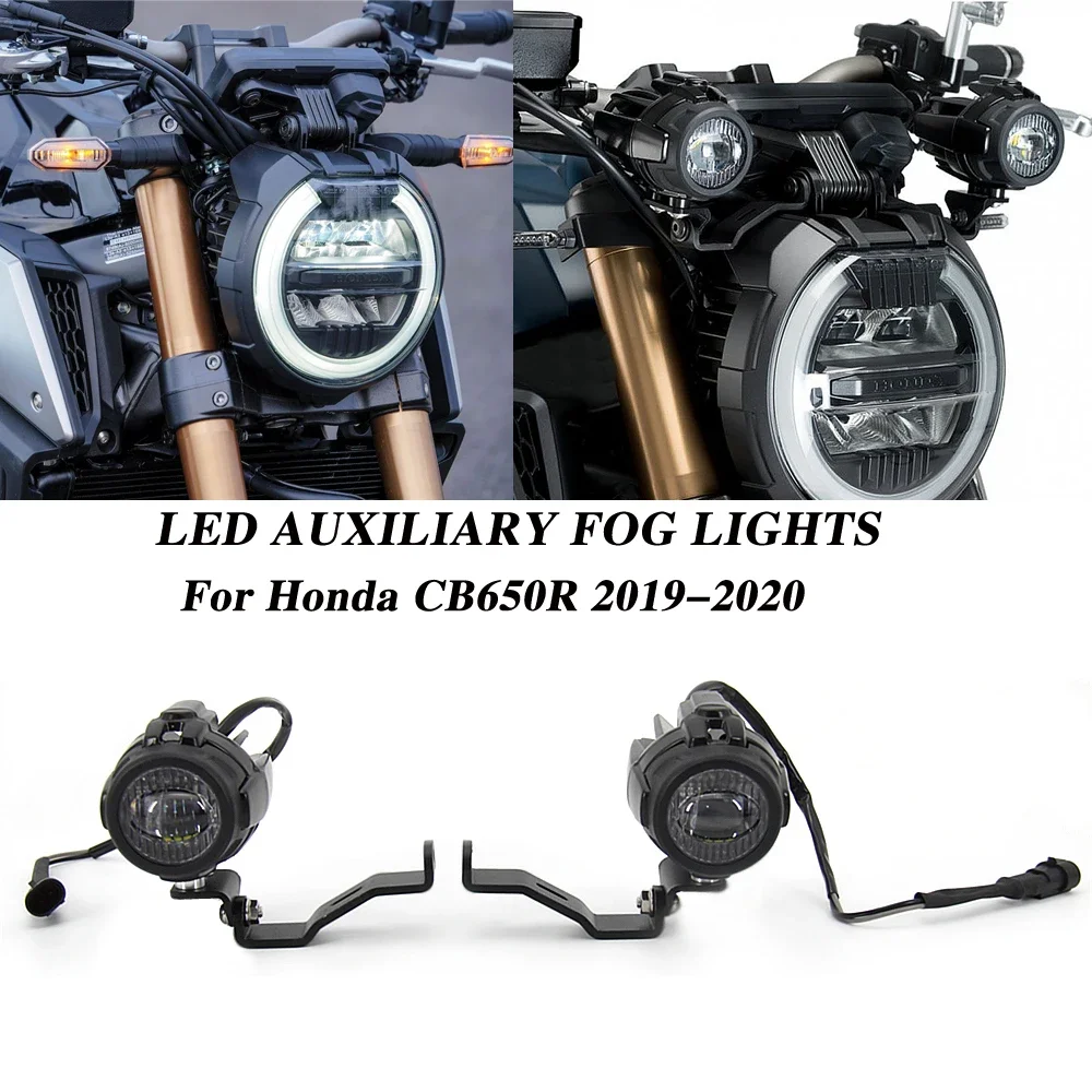 

CB 650R CB650 R Motorcycle Accessories Fog Lights FOR Honda CB650R 2019 2020 LED Auxiliary Fog Light Driving Lamp