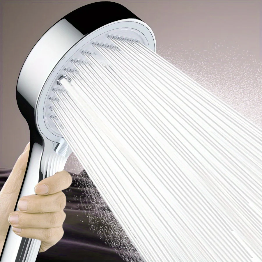 

6-Mode High Pressure Shower Head - Rain/Massage Sprays, Chrome Water-Saving & Easy Install