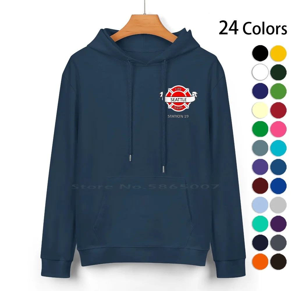 Station 19 Fire Queers Pure Cotton Hoodie Sweater 24 Colors 100% Cotton Hooded Sweatshirt For Women Men Unisex Gifts Heat