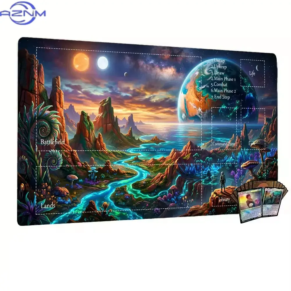 Alien Planet Mouse Pad The Magic Gathering Playmat  Office Desk Mat for Work Game PC Laptop Rug Carpet MousePad
