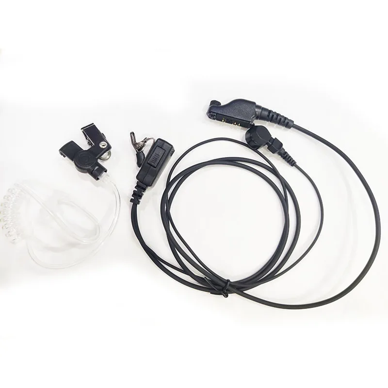 Covert Acoustic Air Tube Headset Earpiece w/ PTT Mic Microphone For Icom IC-F51 IC-F40GS F30GS IC-F60 F80 IC-F3060 IC-M88 Radio