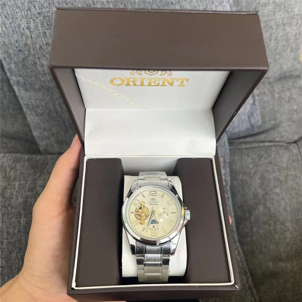 Orient Luxury men's watches, mechanical watches, night light dates, leather military sports watches, men's watches