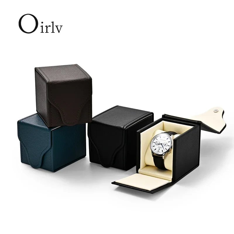 

Oirlv Watch Storage Case Premium Leather Single Watch Box with Elegant Design, Perfect for Protecting and Displaying Your Watch