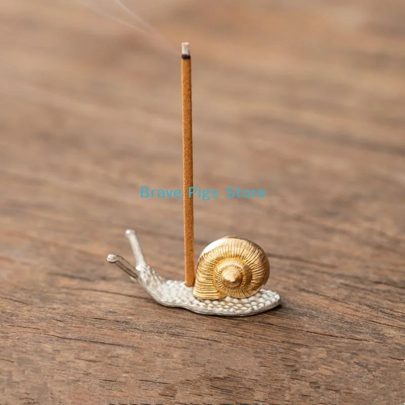 Mini Metal Sandalwood Line Stick Incense Burners Mini Snail Incense Holder Small Desk Home Decor Ornaments