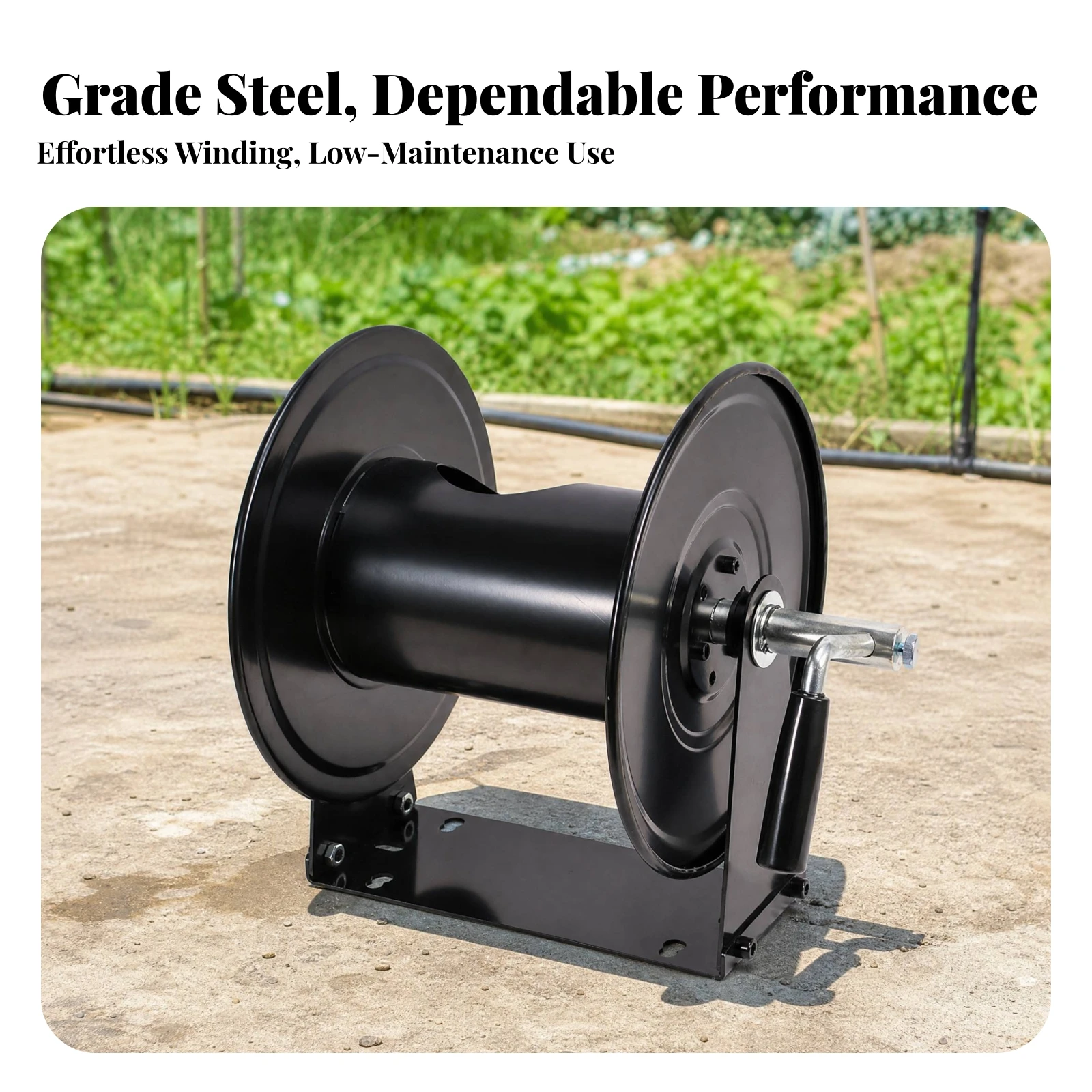 Manual Hose Reel Durable Hose Reel with Hand Crank Compact Sturdy for Gardeners, Gardening, Car Washing