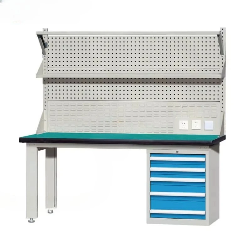 Detall Industrial Wood Workbench with Heavy Duty Support Engine Core Multifunctional ESD Protection