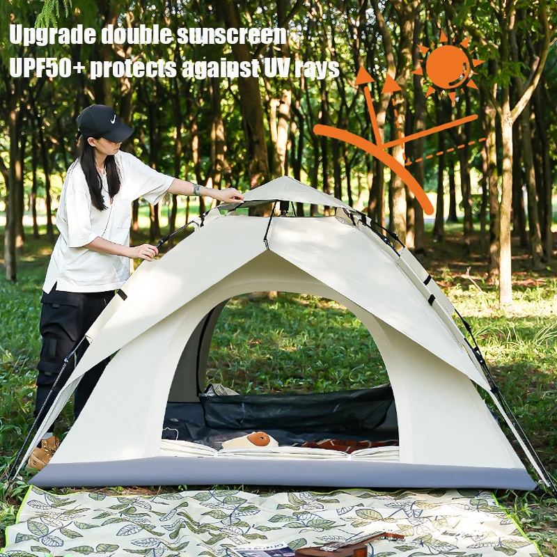 Automatic Tent Waterproof Sunscreen Quick Open Portable Folding Shelters Family Tourist Tent Multi-Functional Large Space Tent