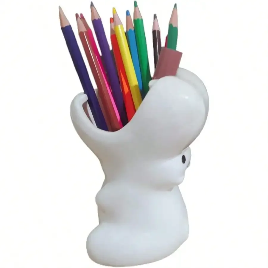 

Cartoons Ceramic Pencil Holders - Multifunctional Desktop Organizers (Hippo), Perfect gift