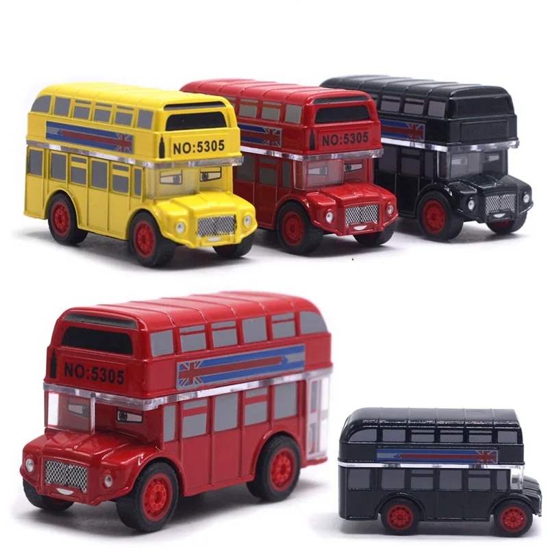 Cute Diecast Alloy Metal Car Bus Motor Tricycle Motorcycle Taxi Model Toy Children Birthday Gift