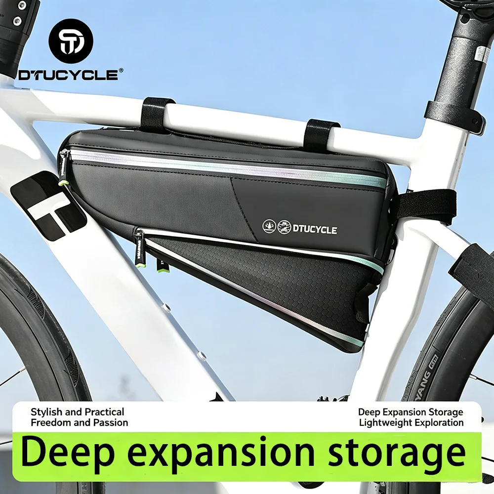 Sac de rangement pour cadre de vélo, sac de cyclisme, sac triangulaire pour vélo, accessoires de cyclisme en plein air, sac pour VTT, accessoires pour vélo de route, grande capacité, luminescent, sac de rangement portable, plusieurs options disponibles, sac triangulaire universel