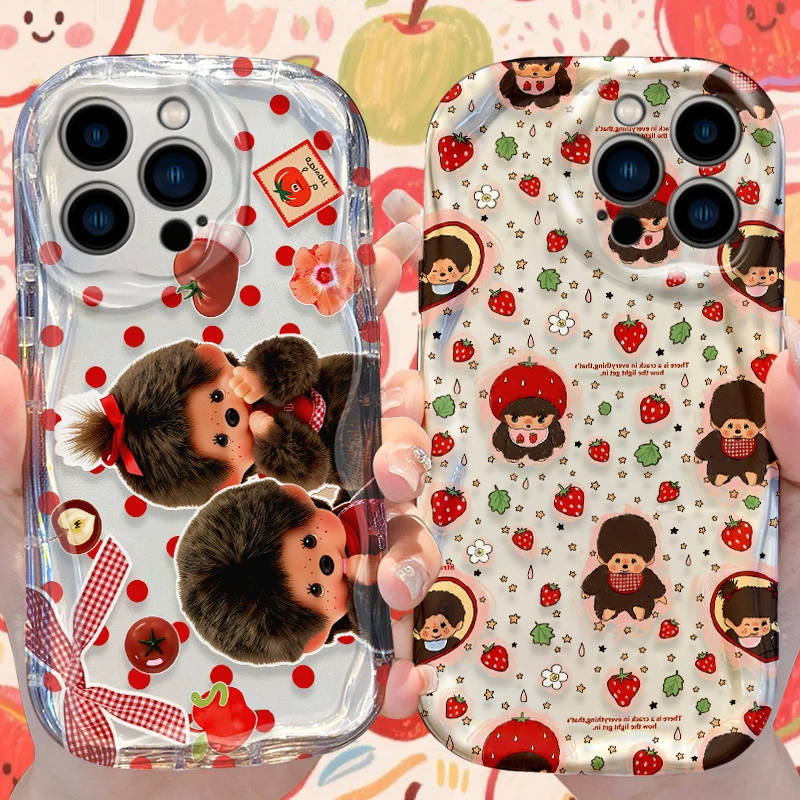 Cute M-Monchhichis Phone Case For Samsung Galaxy S26 S25 S24 S23 S21 S20 FE Plus Ultra F06 4G 5G 3D Wave Soft TPU Back Cover