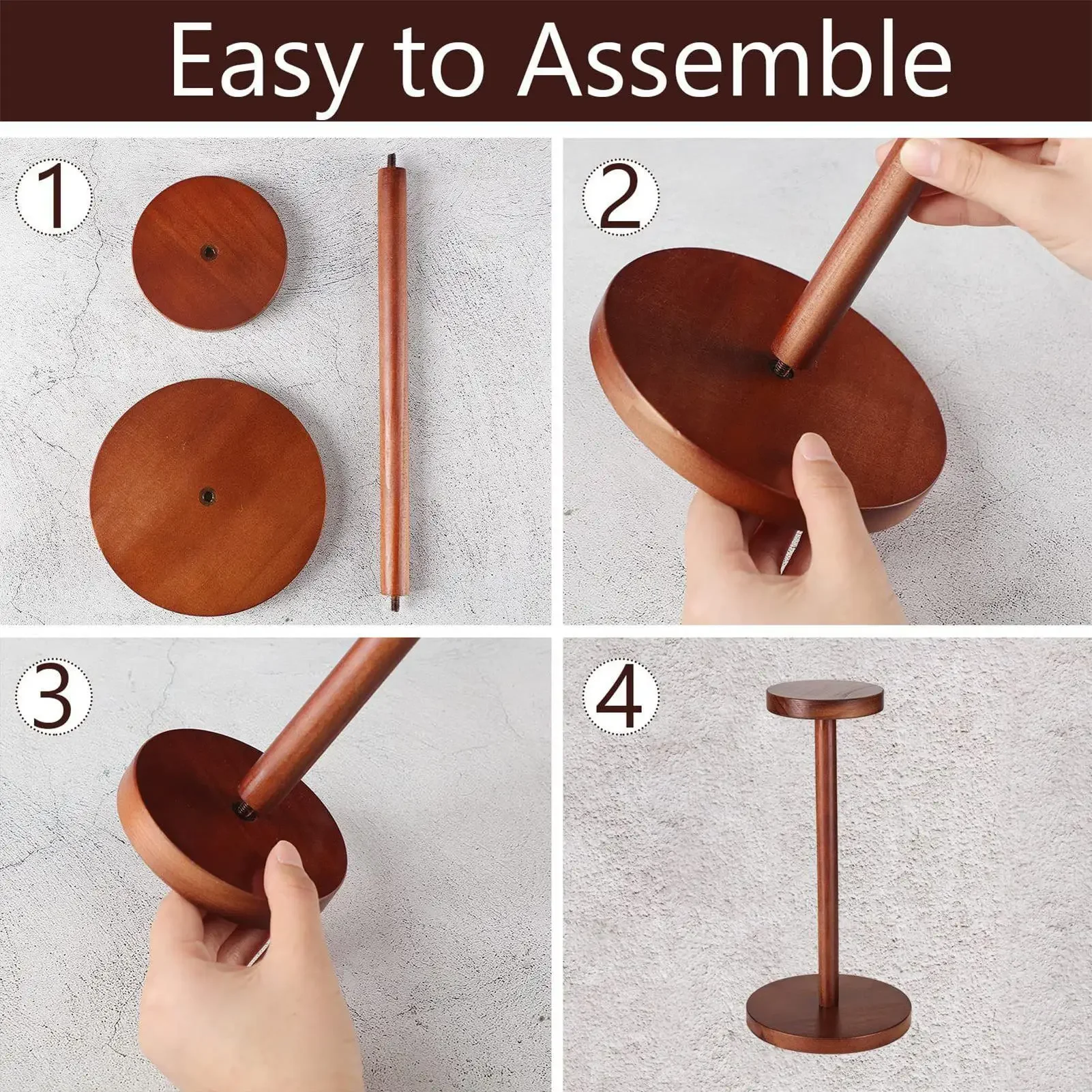 Wooden Hat Display Stand Watches Perfumes Wig Holder for Home Malls Markets for Retail and Home Use