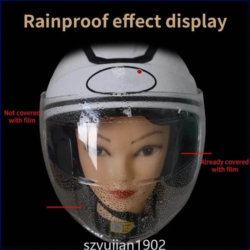 

124B Protective Film Rain & Fog Protections for Motorcycle Helmets Against Rain & Fog