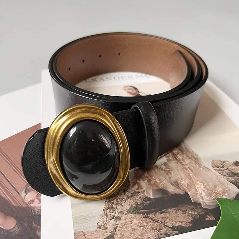 여성 활주로 패션 꽃 버클 정품 가죽 Cummerbunds 여성 드레스 코르셋 허리띠 벨트 장식 와이드 벨트 TB176