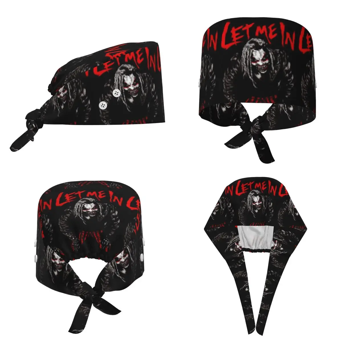 Bray Wyatt Vintage The Fiend Comics Scrub Hat Doctor Working Surgical Cap Men Women Adjustable Nursing Caps for Dentist