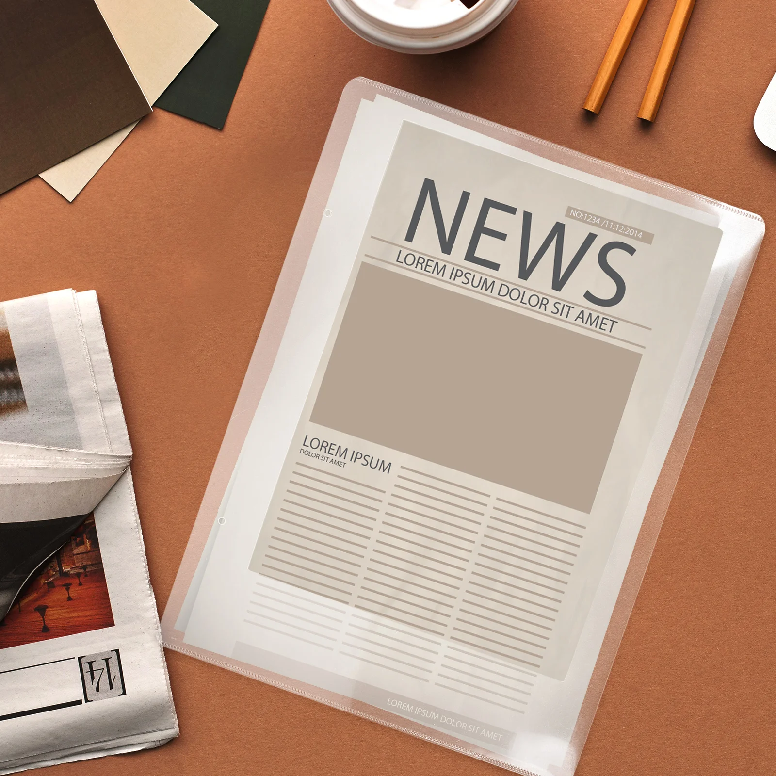 

2Pcs Document Protective Folder Clear File Bag PP Material Paper Storage Office Use Study Documents Holder Plastic