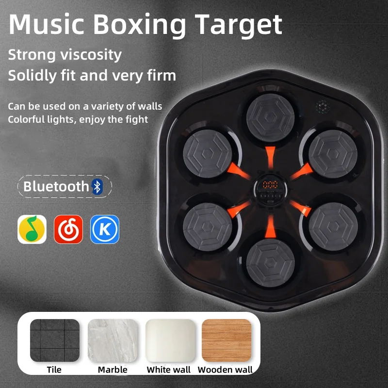 Smart Music Boxing Machine Bluetooth Music Boxing Wall Target Home Fitness Children\'s Boxing Trainer Boxing Accessories