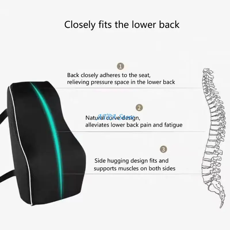 U13C Universal Car Office Chair Back Rest Comfort Pad Pillow