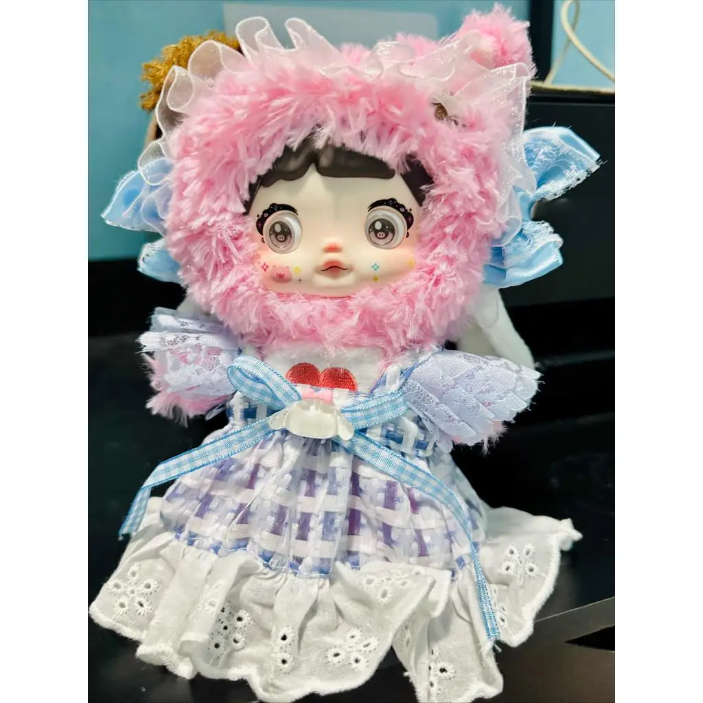 Barboteuse de poupée en coton pour Nommi/20CM, tenue de remplacement de poupée en peluche de dessin animé, robe Lolita, accessoires de maison de jeu, Mini vêtements DIY