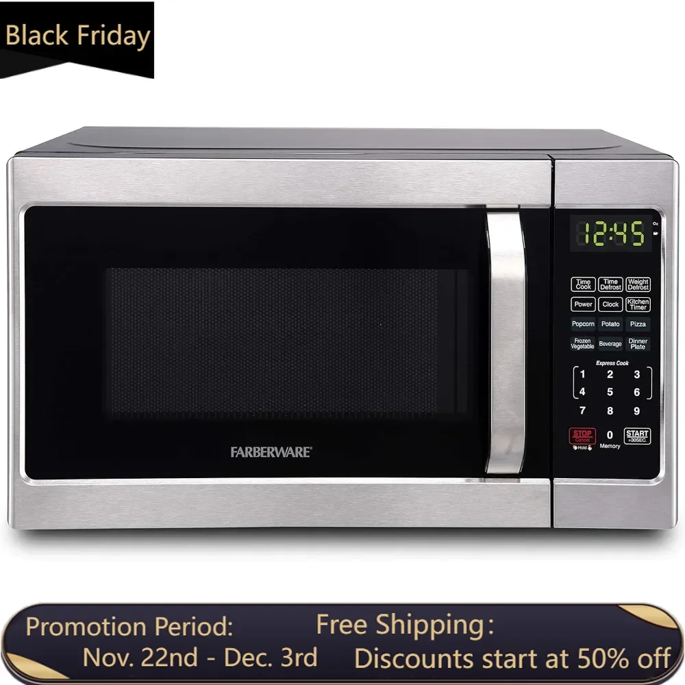 Countertop Microwave 700 Watts, 0.7 cu ft - Microwave Oven with LED Lighting and Child Lock - Perfect for Apartments and Dorms