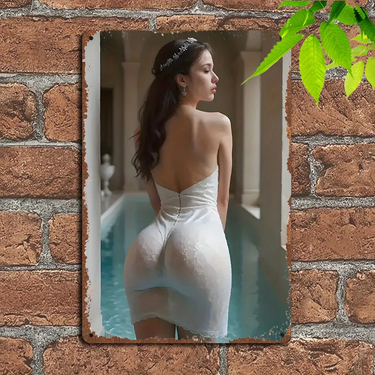 Metall-Wandkunstschild „Vintage Bride“ – elegantes 20,3 x 30,5 cm großes Blechdekor für Zuhause, Bar, Küche, perfektes Geschenk für alle Gelegenheiten