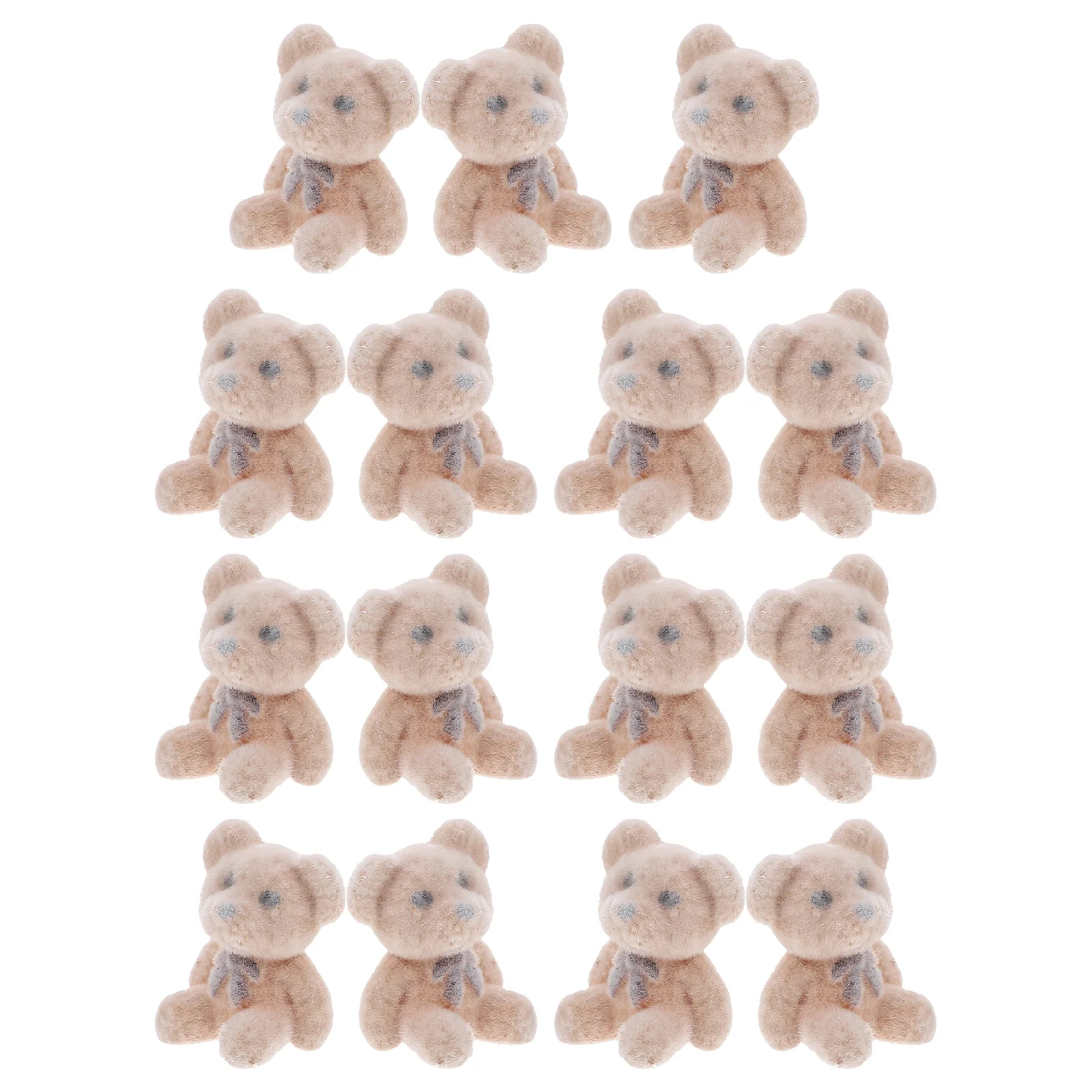 15 pçs mini urso reunido macio pequenos animais para diy chaveiro saco charme artesanato suprimentos aniversário casamento decorações de chá de bebê