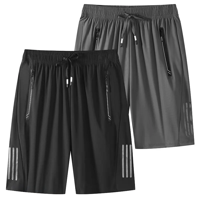 

Ice Silk Sports orts Men's Loose Casual Large Size Thin Five-Point Beach Pants Qui Dry Breathable Summer Lightweight orts