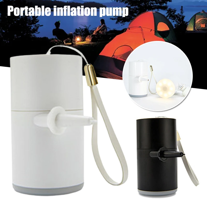 Portable Outdoor Inflator Multifunctional Electric Air Pump For Inflatable Cushion Mattress Compatible Lighting Function